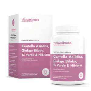 Centella, Ginkgo, Te Verde & Hibiscus Vitawellness X 30 Comp Sabor Neutro